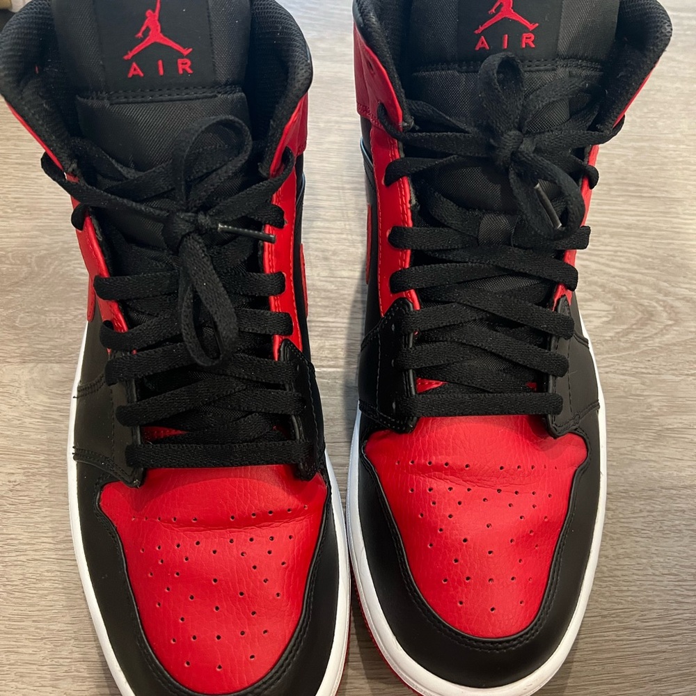 Jordan Red and Black High-Top Sneakers
